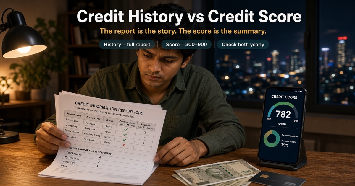 Credit History vs Credit Score: What Indians Must Know